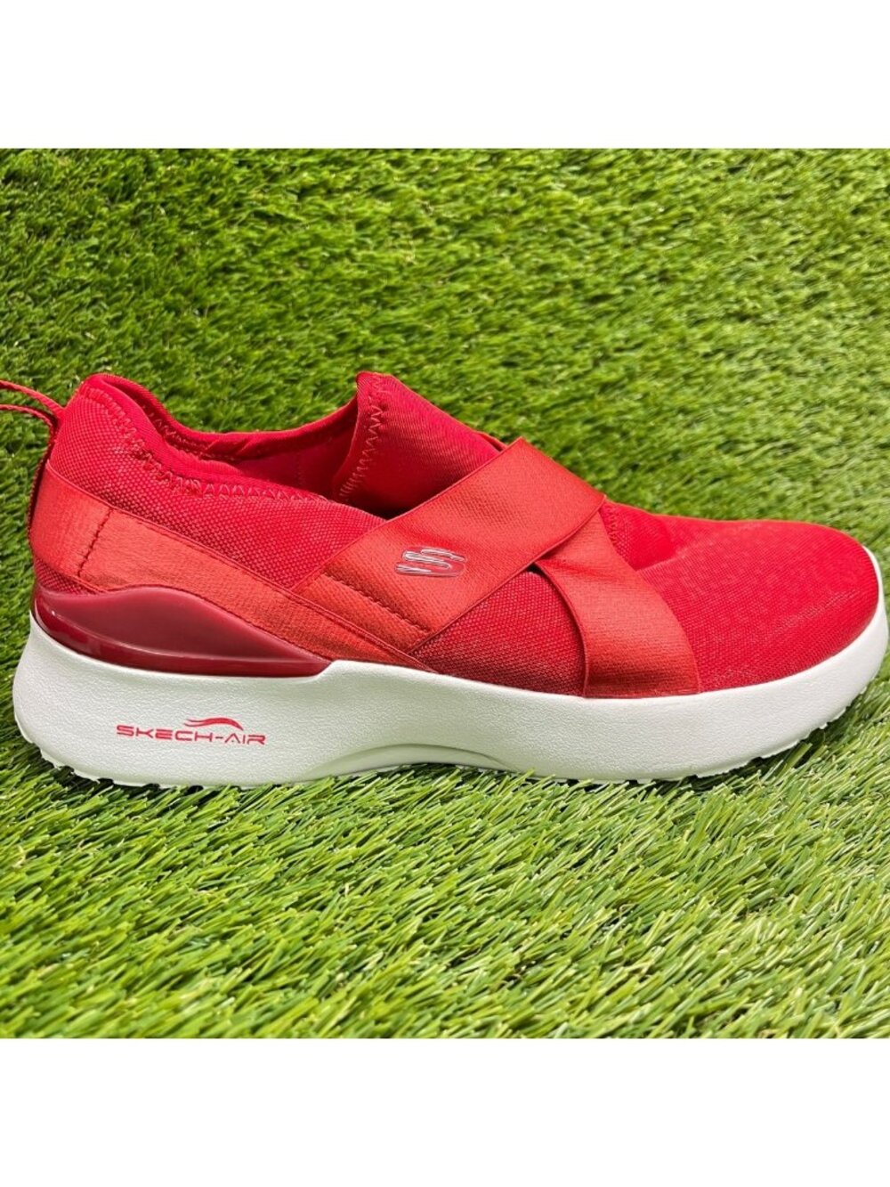 Skechers Skech-Air Dynamight Rich Glow Women Size 10 Red Athletic Shoes Sneakers